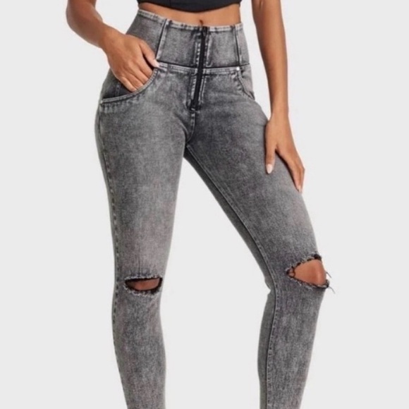 Freddy Denim - Freddy High-Rise Black Distressed Jeans NWOT